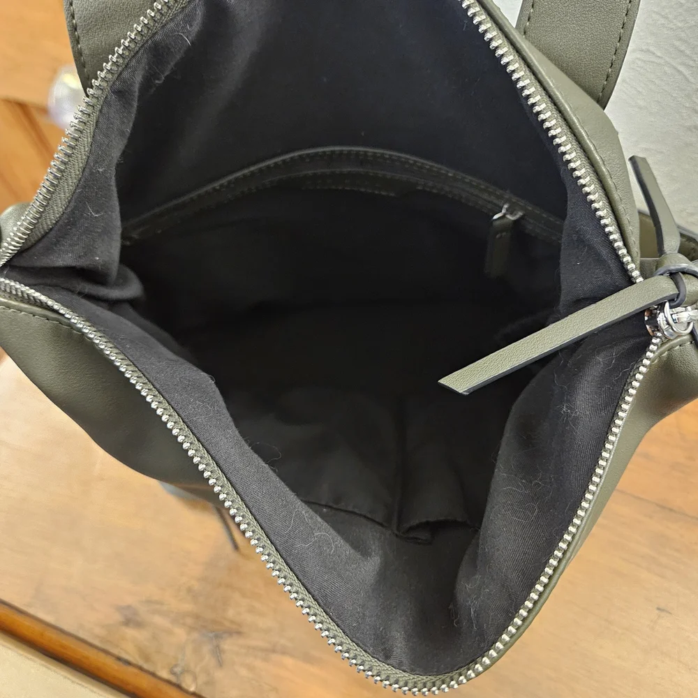 Rae Dunn Green Leather‎ Travel Bag Backpack Multiple Straps Pockets